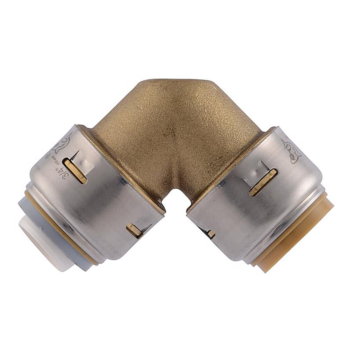 SharkBite U4256LFA Push to Connect 3/4 in. PTC T X 3/4 in. D PTC Brass 90 Degree Elbow