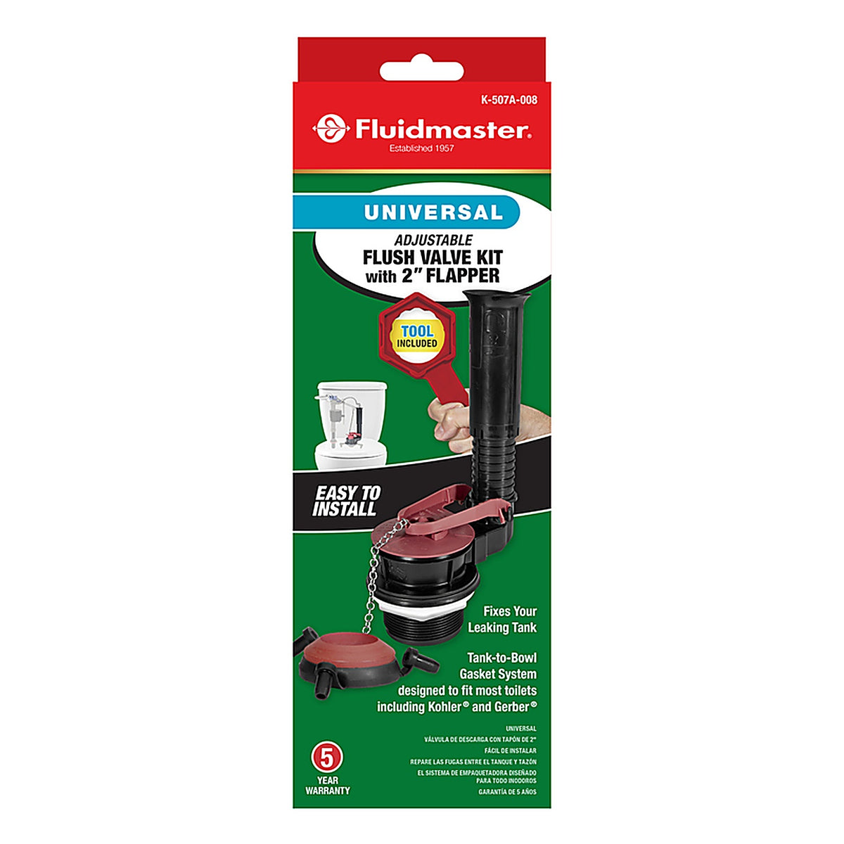 Fluidmaster - K-507A-008-P10 - Performax Flush Valve Kit for Universal