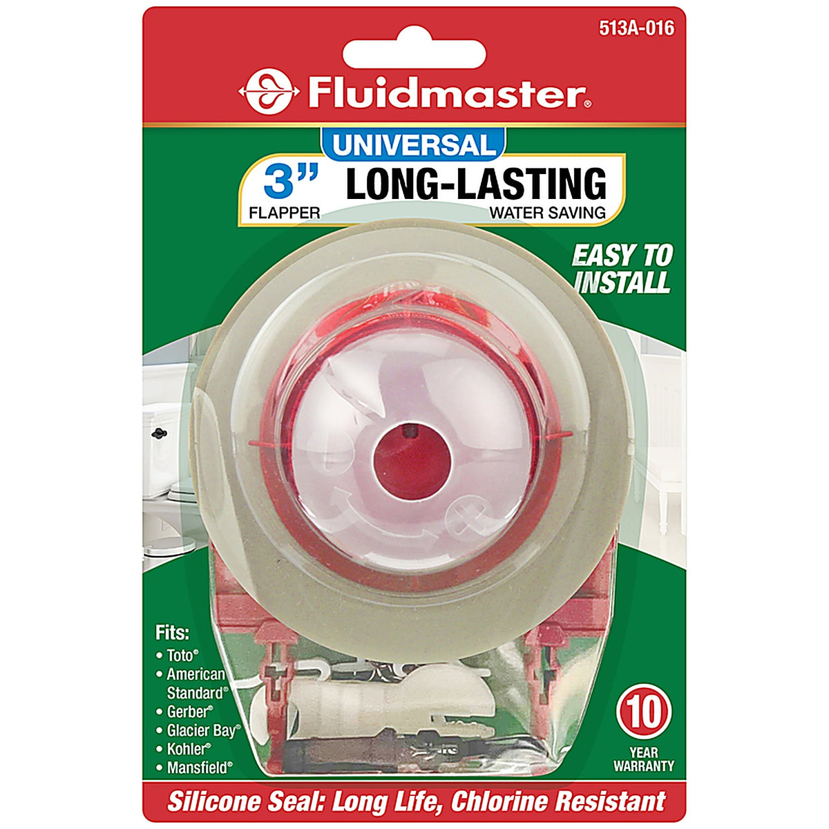 Fluidmaster - 513A-016-P4 - Universal Toilet Flapper for American Standard