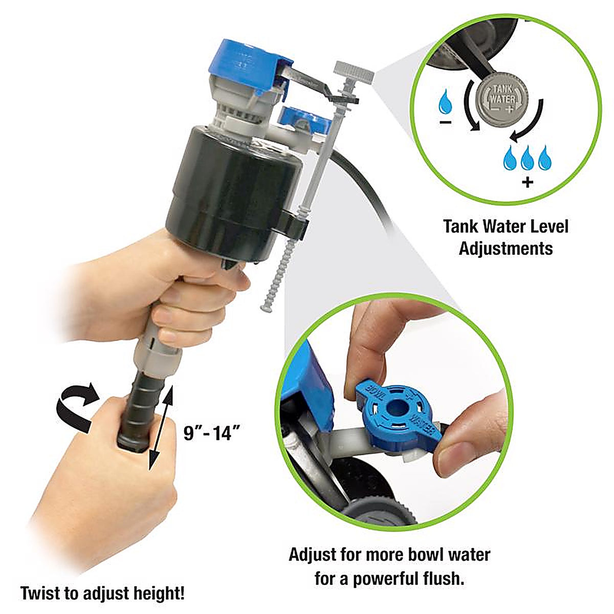 Fluidmaster - K-400H-040-T5 - Performax Fill Valve and Flapper Kit Multicolored