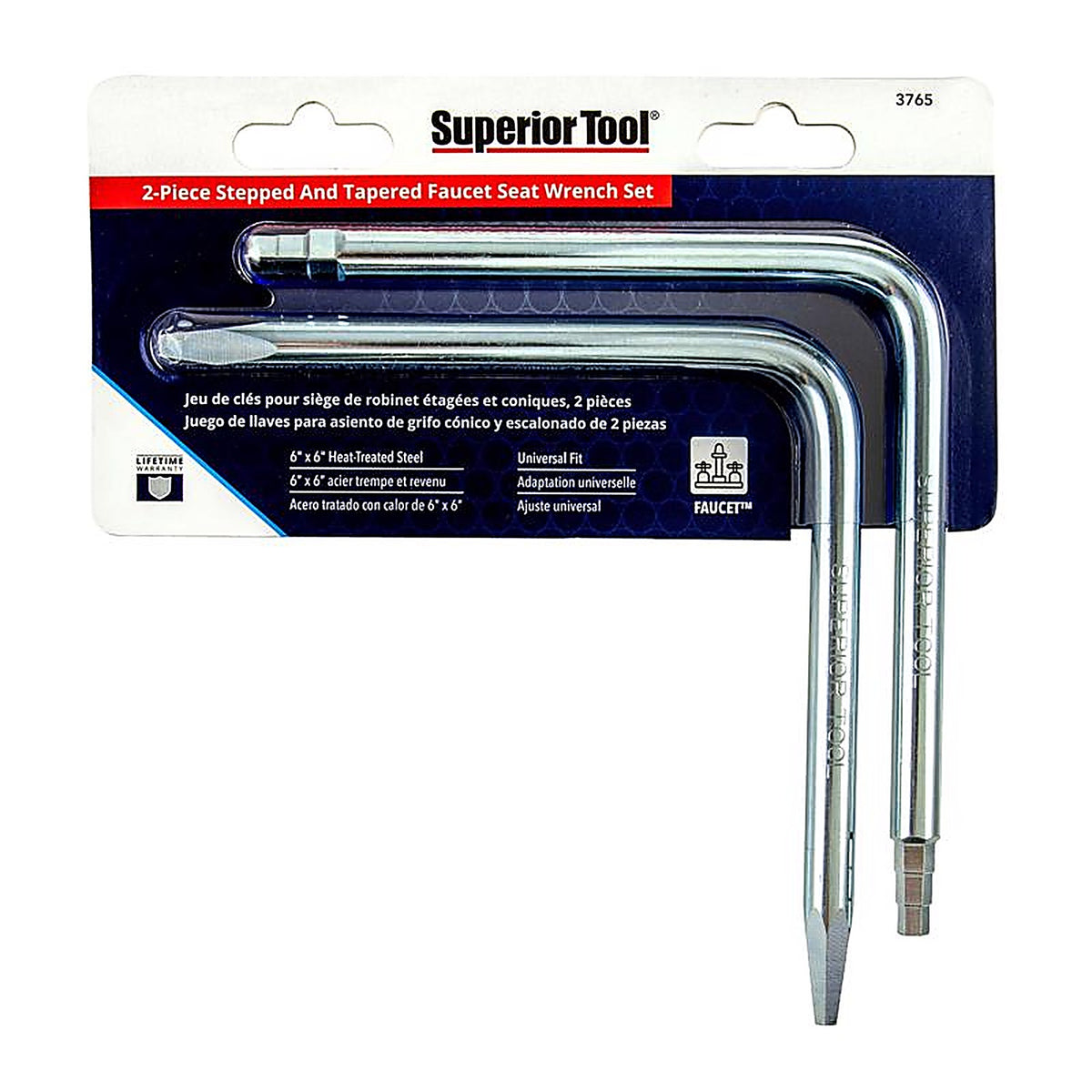 Superior Tool 3765 Faucet Seat Wrench Set Silver 2 pc