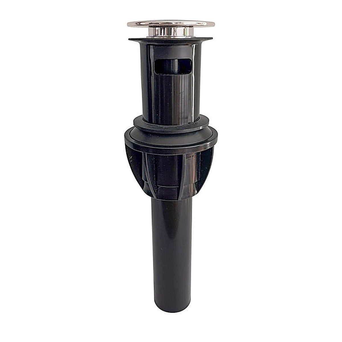 Keeney K820-72BN 1-1/4 in. Brushed Nickel Plastic Push Button Drain with Overflow