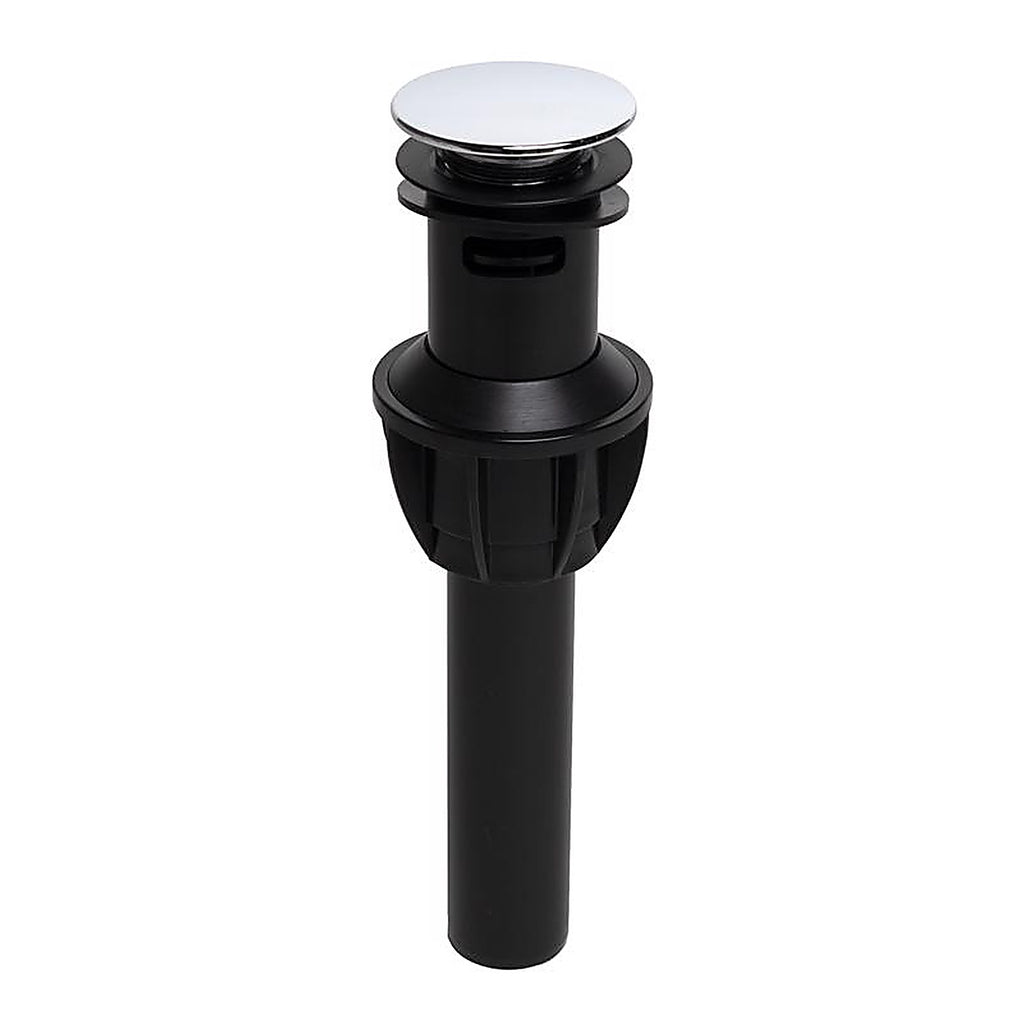 Keeney K820-72 1-1/4 in. Chrome Plastic Push Button Drain with Overflow