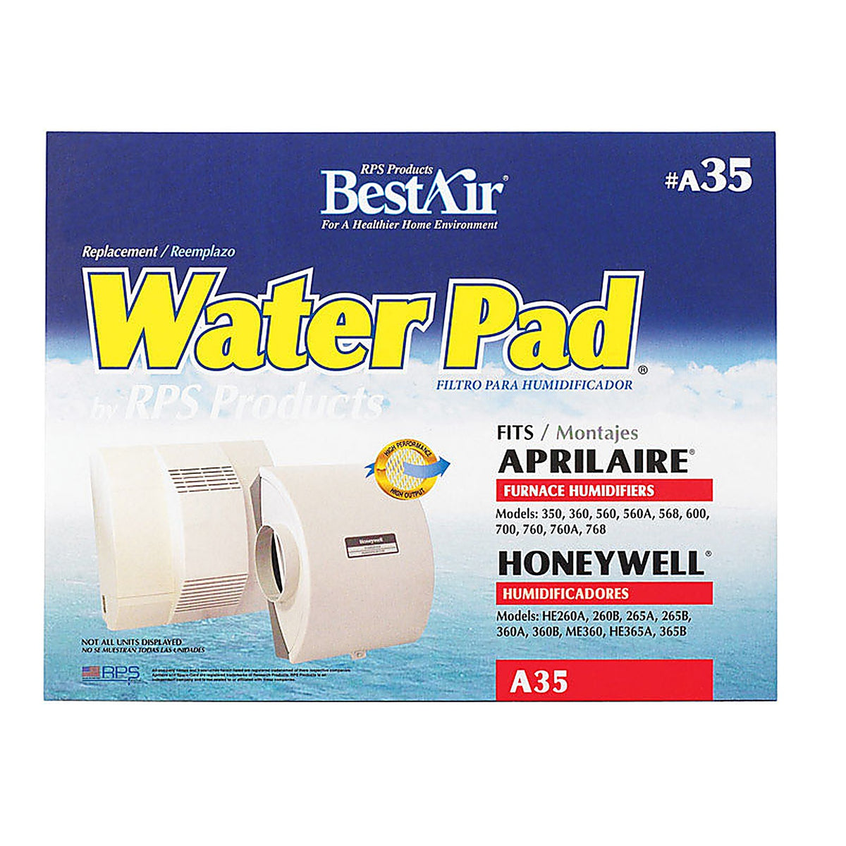 BestAir A35 Replacement Water Pad For Aprilaire 350, 360, 560A, 568, 600, 700, 760A, 768 Honeywell HE26