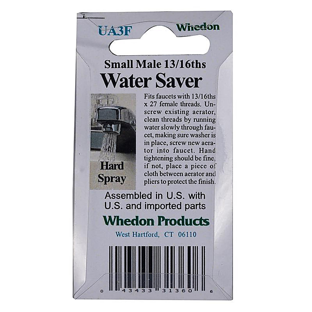 Whedon UA3F SaverSprayer Male Thread 13/16 in.-27M Chrome Faucet Aerator