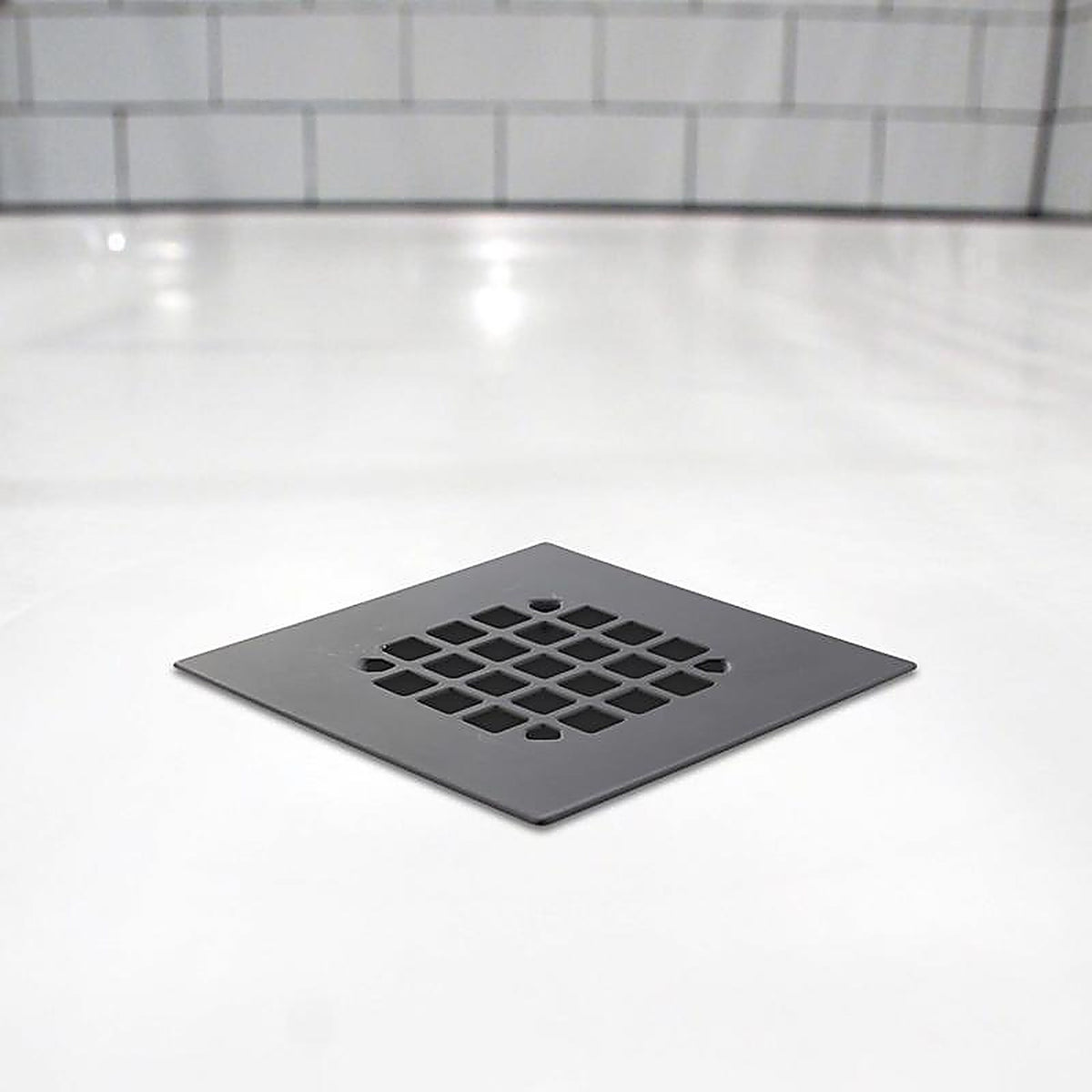 Danco 9D00011047 4-1/4 in. Matte Black Square Stainless Steel Drain Cover
