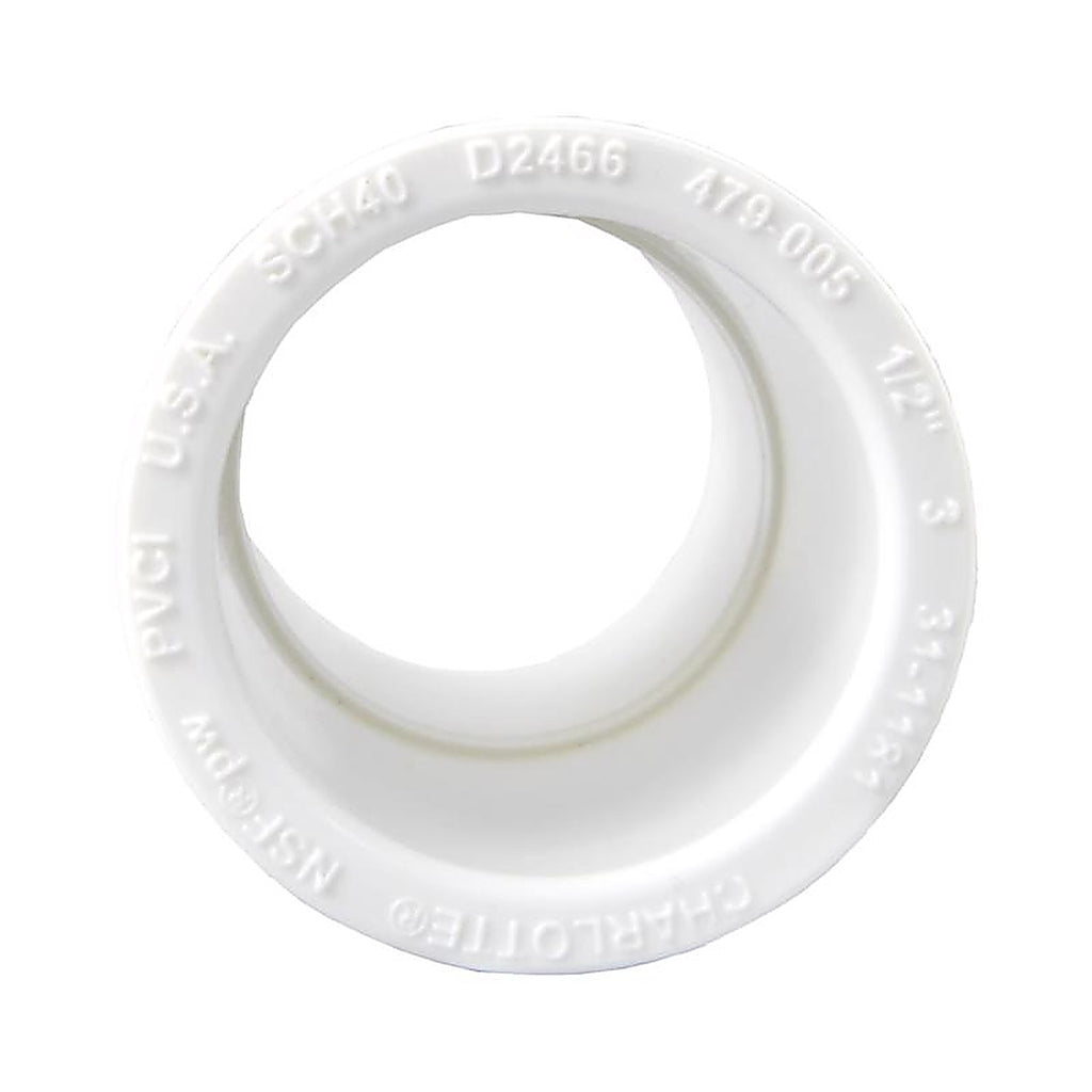 Charlotte Pipe - PVC 02100D 0600 - Schedule 40 1/2 in. Socket T X 1/2 in. D Socket PVC Coupling