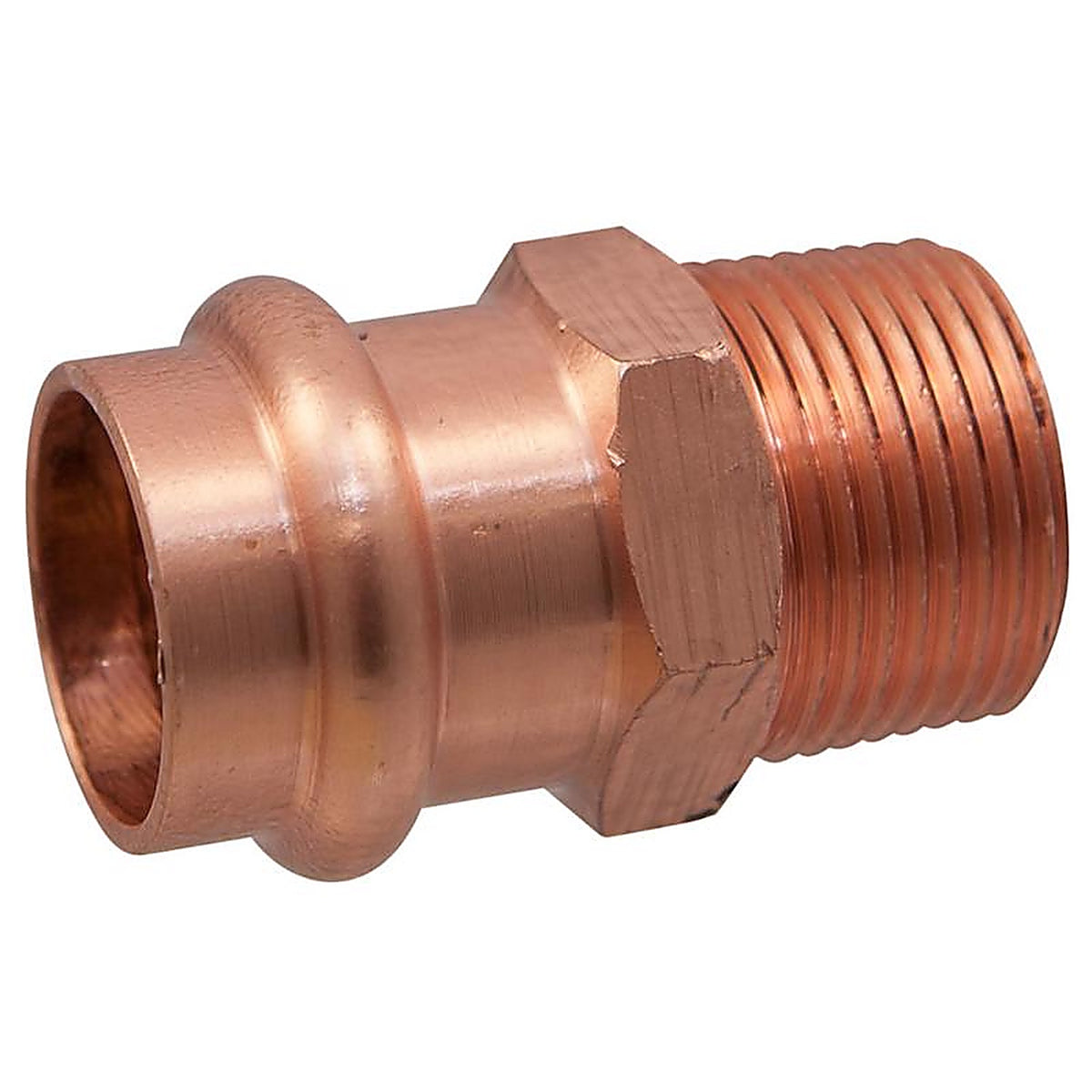 Nibco 9030601PCCP 1/2 in. Press X 1/2 in. D MIP Copper Adapter 10 pk