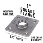 STZ Industries - 366 SQFL-1-2 - Pipe Decor Iron Flange 1 in.