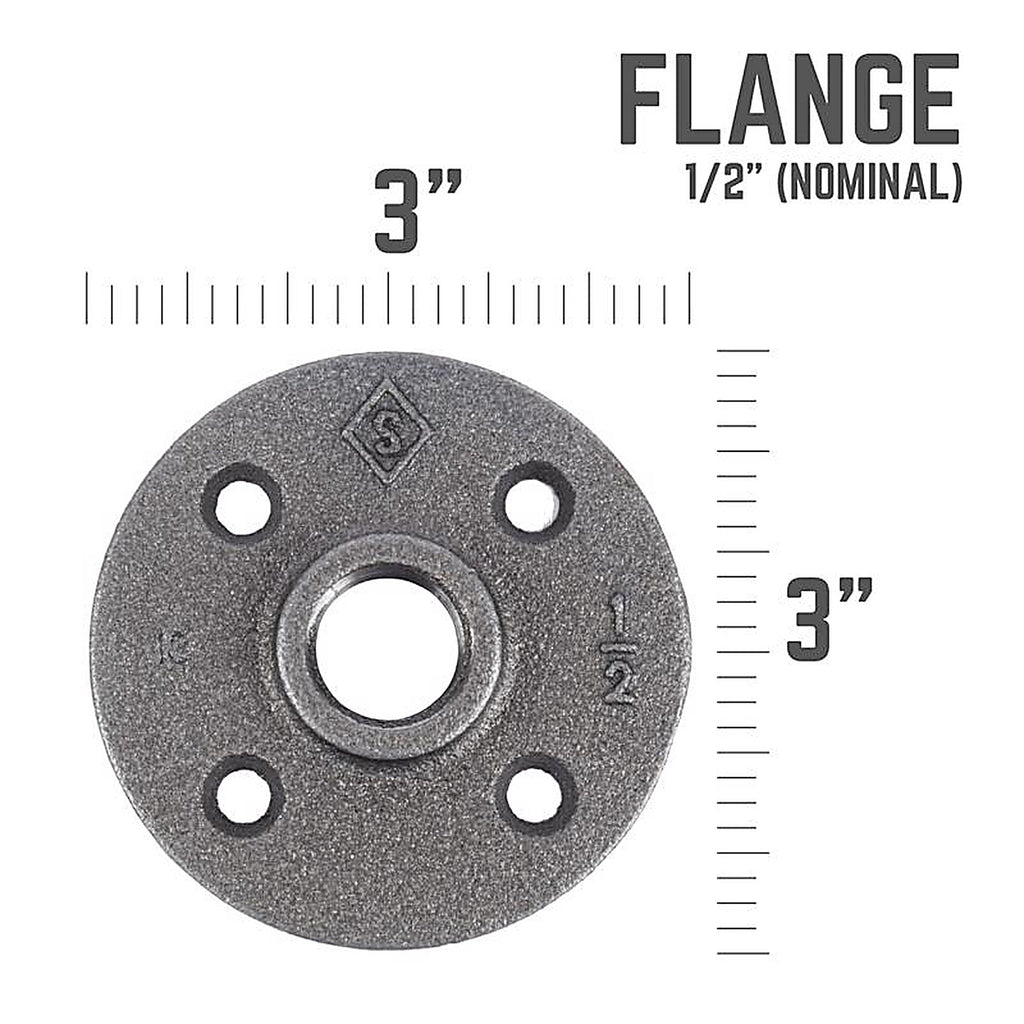 STZ Industries - 310 F-12-2 - Pipe Decor Iron Flange 1/2 in.