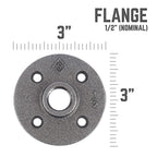 STZ Industries - 310 F-12-2 - Pipe Decor Iron Flange 1/2 in.