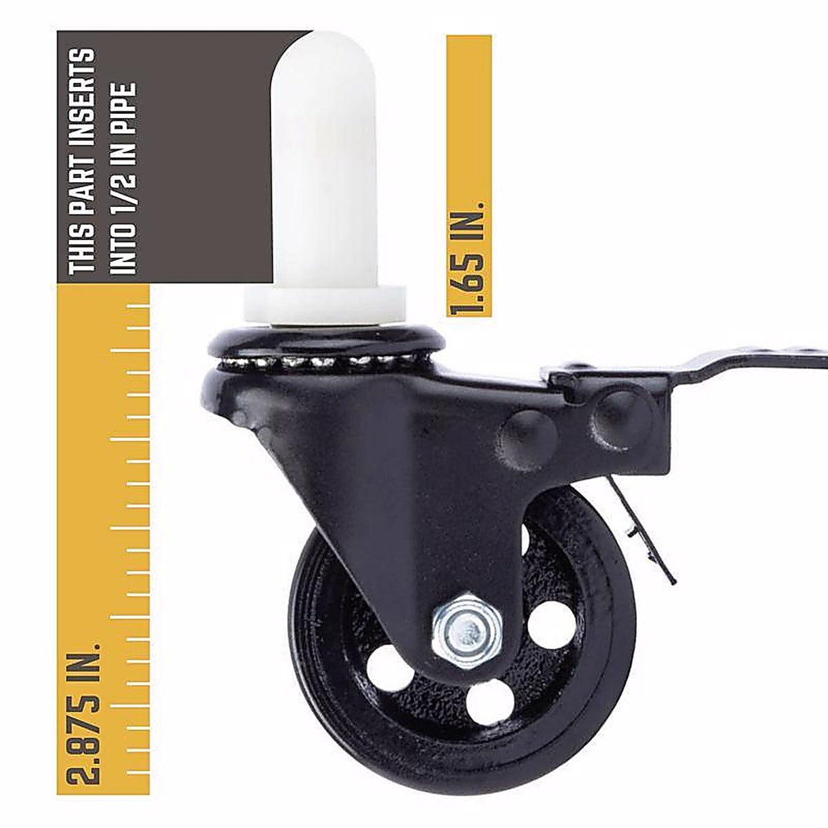 STZ Industries - 366 CASTER-2 - 2 in. D Swivel Polyurethane Caster 75 lb 2 pk