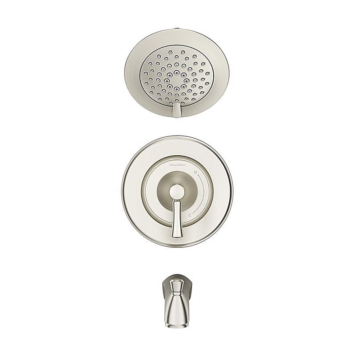 American Standard 7022502.295 Chancellor 1-Handle Brushed Nickel Tub and Shower Faucet