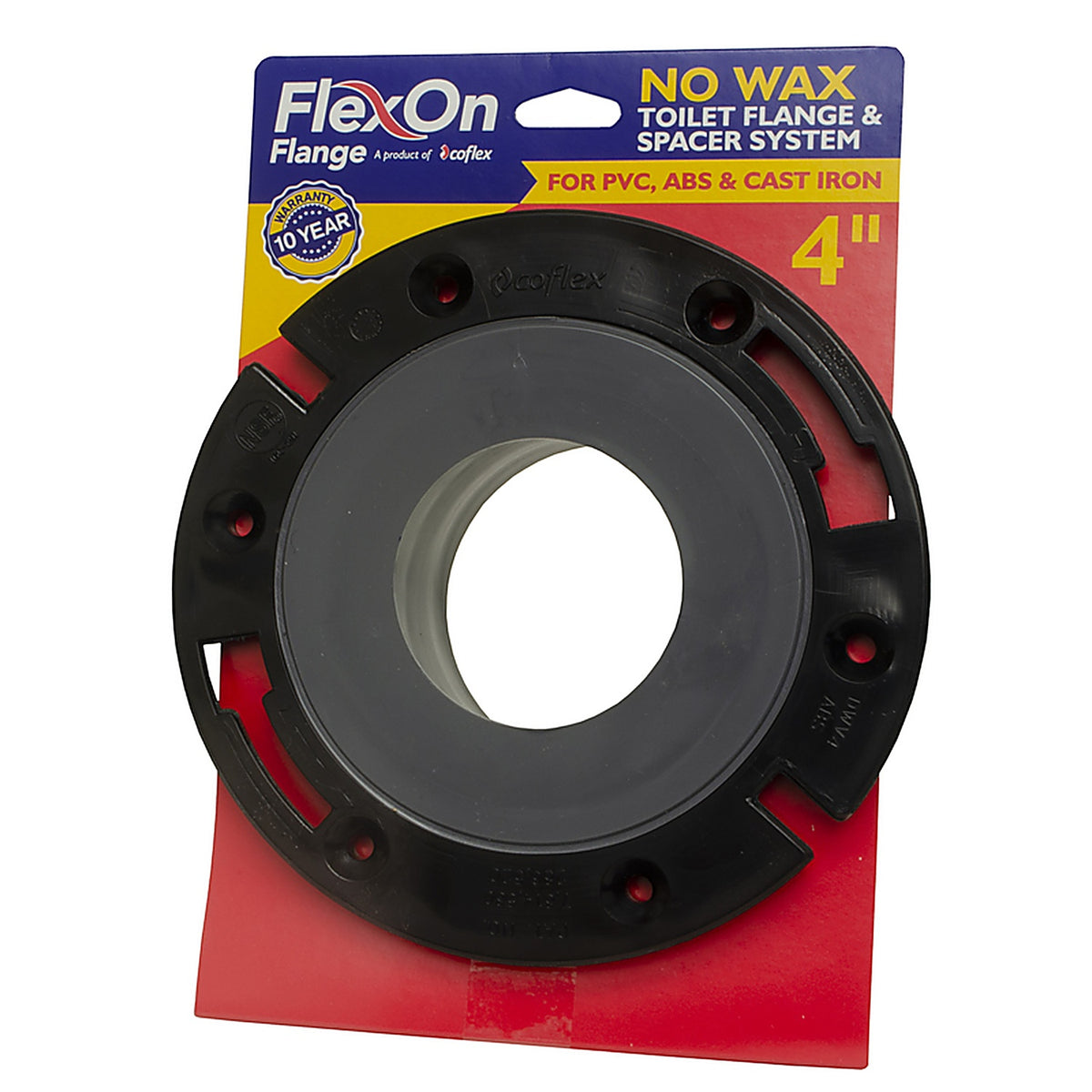 Flexon PB-204 Flange No Wax Plastic Toilet Flange and Spacer System