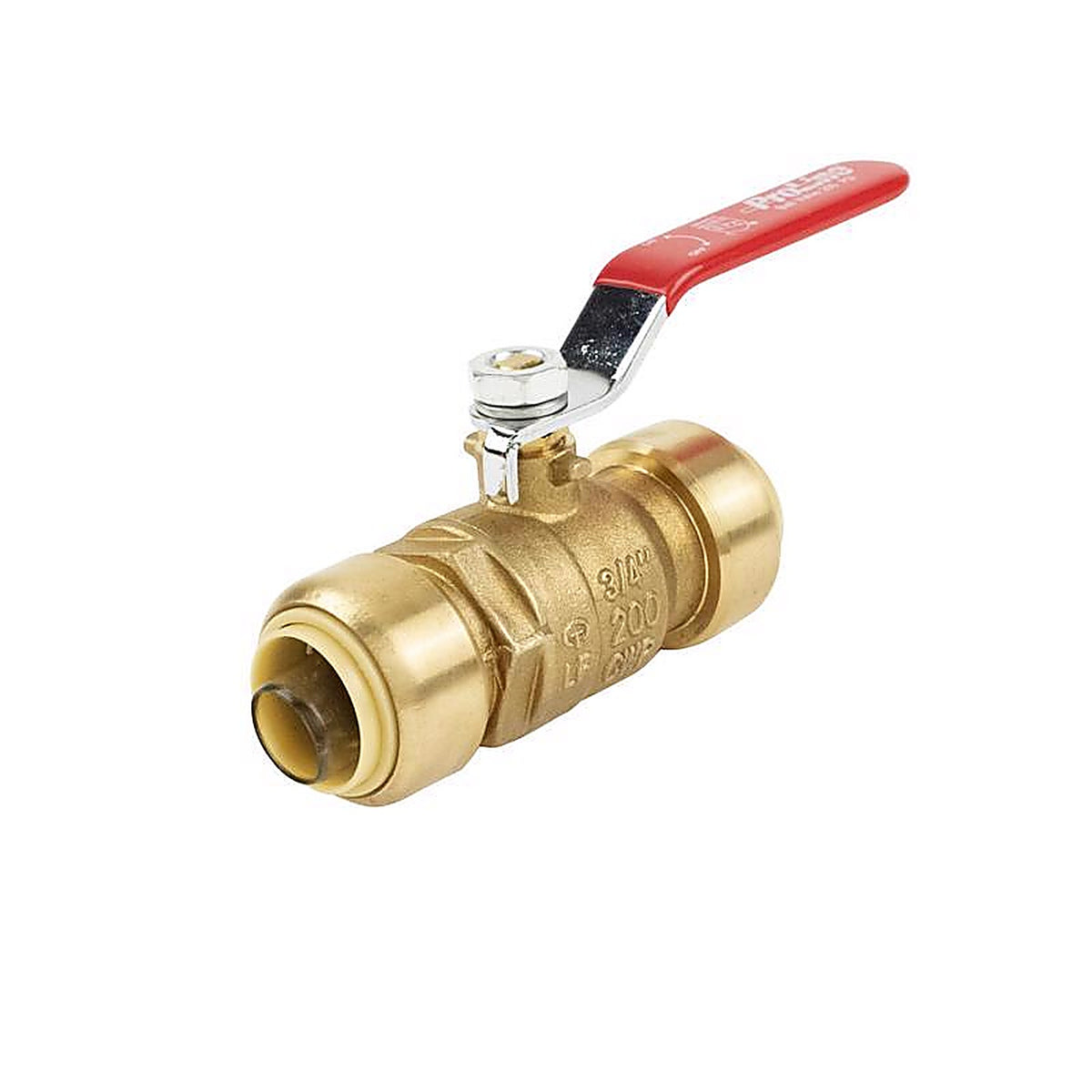 B&K - 1107-064 - Proline 3/4 In. Brass Push Fit Ball Valve Full Port Quarter-Turn Lever