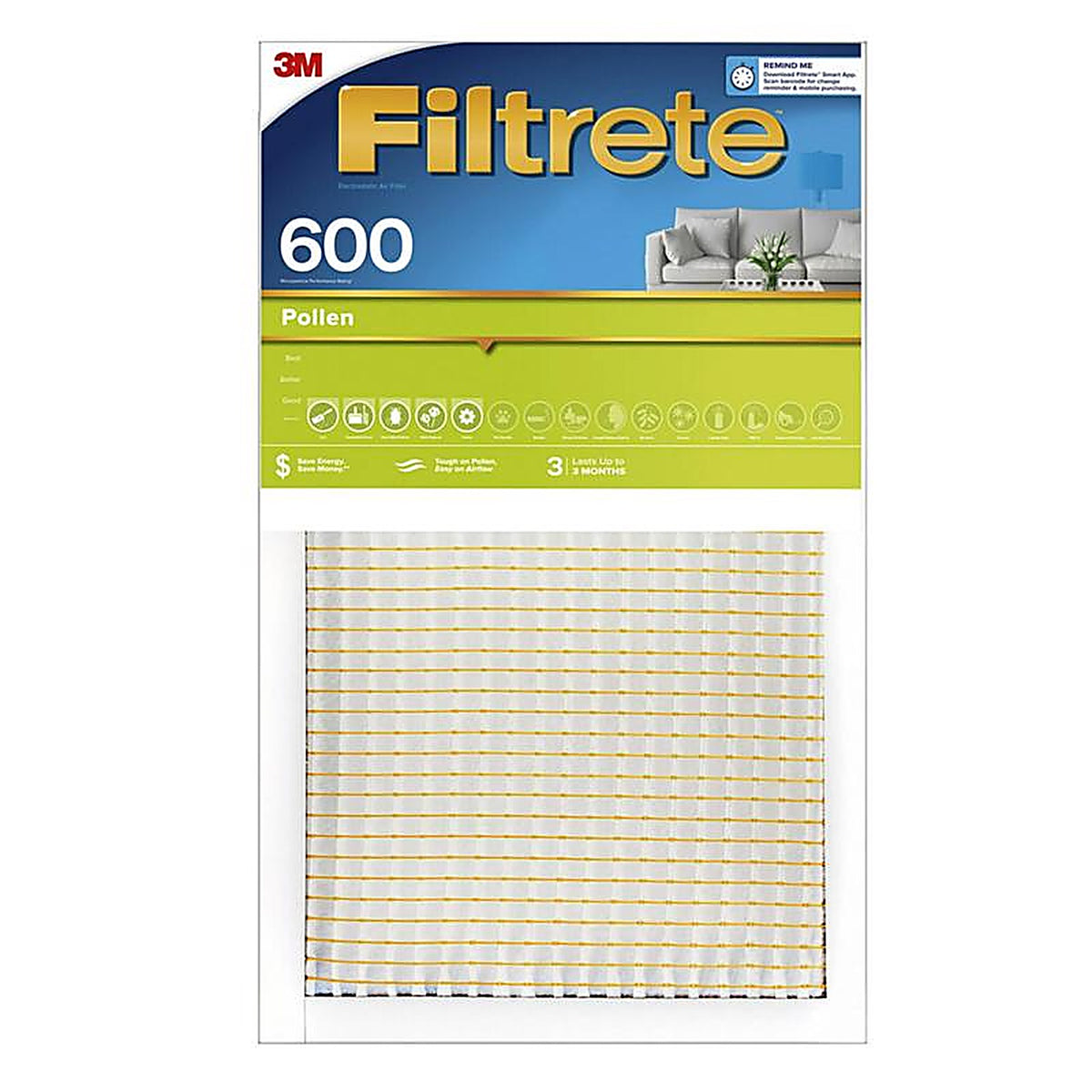 3M CL21-4 Filtrete 18 in. W X 24 in. H X 1 in. D 7 MERV Pleated Air Filter 1 pk