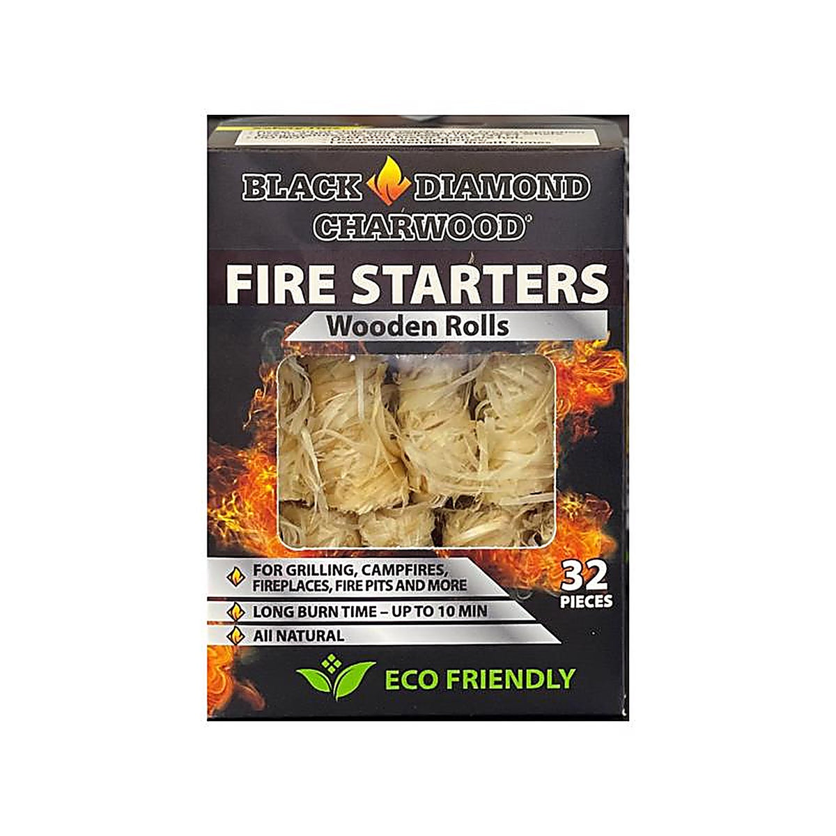 Black Diamond Charwood - 21101 - Hardwood Fire Starter 10 Min 32 Rolls