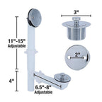 Danco 9D00051933 1-1/2 in. D Chrome Plated Plastic Tub Drain Kit