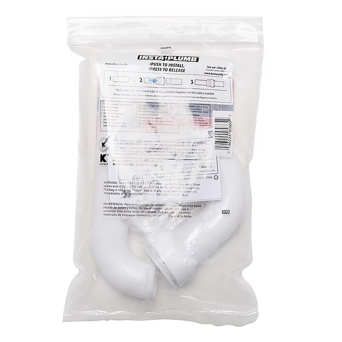 Keeney 400IPK Insta Plumb 1-1/2 in. D Plastic P-Trap