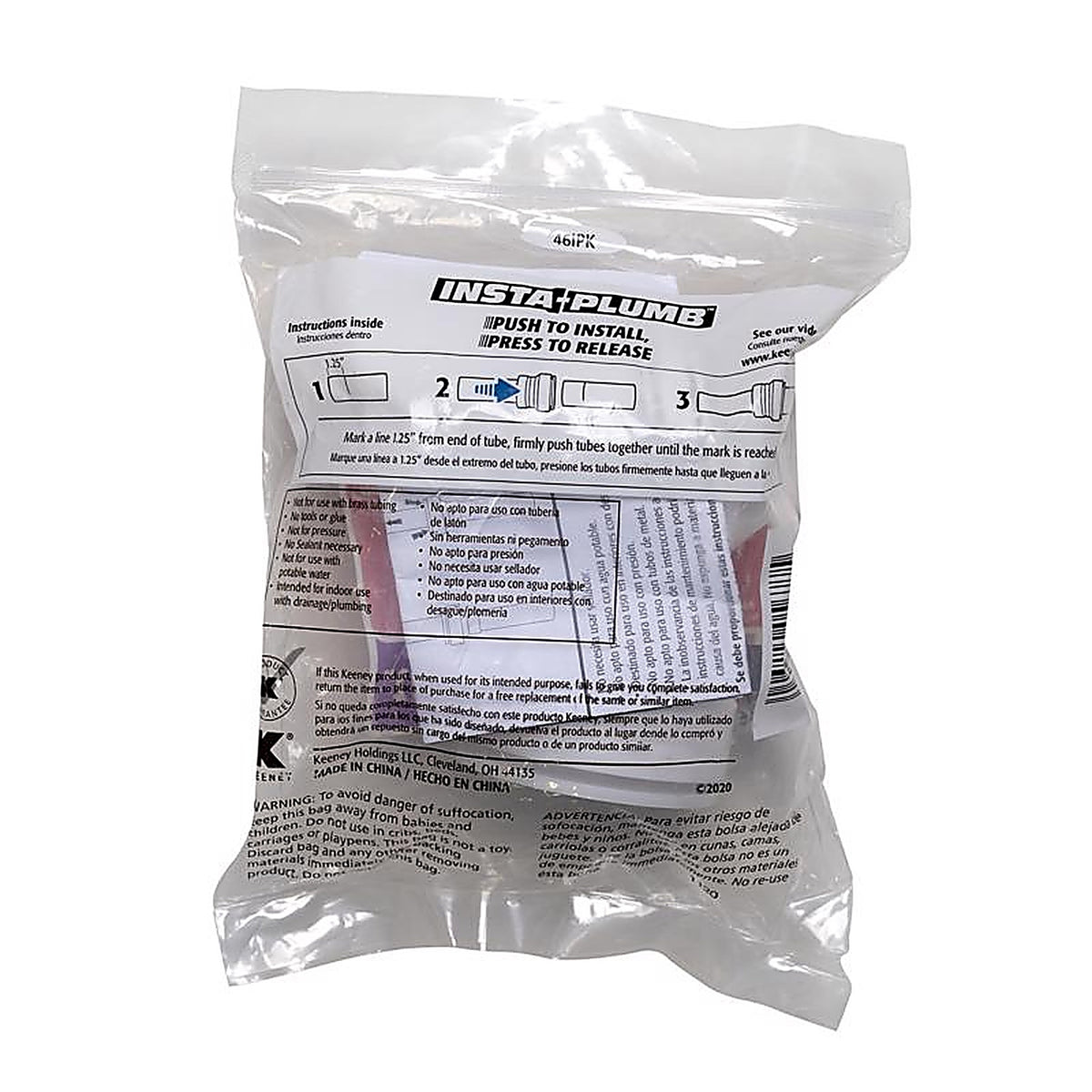 Keeney 10200IPK insta plumb 1-1/4 in. D Plastic J-Bend