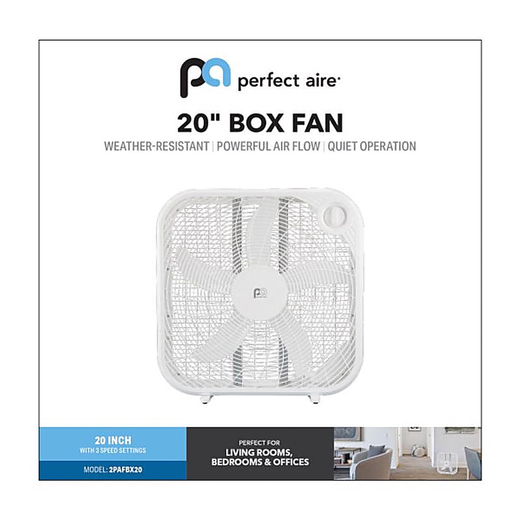 Perfect Aire - 2PAFBX20 - 20 In. H 3 Speed Box Fan