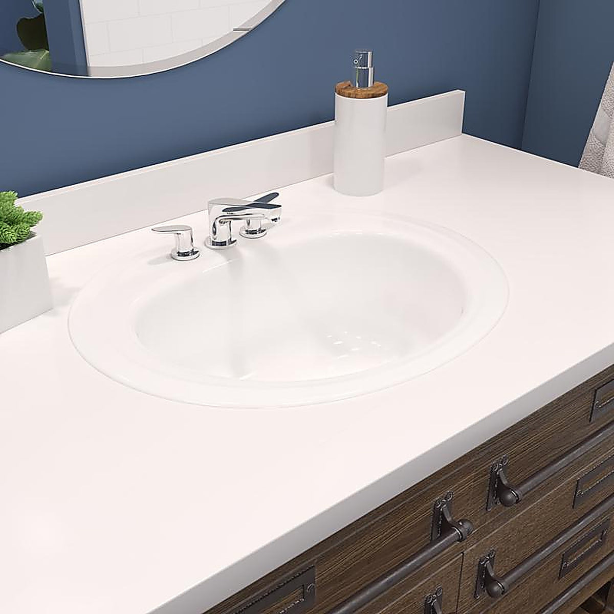 Bootz - 021-2445-00 - Azalea Enameled Steel Bathroom Sink 20 In. W X 6.5 In. D White