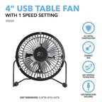Perfect Aire - 1PAFD4 - 6 In. H X 4 In. D 1 Speed Table Fan