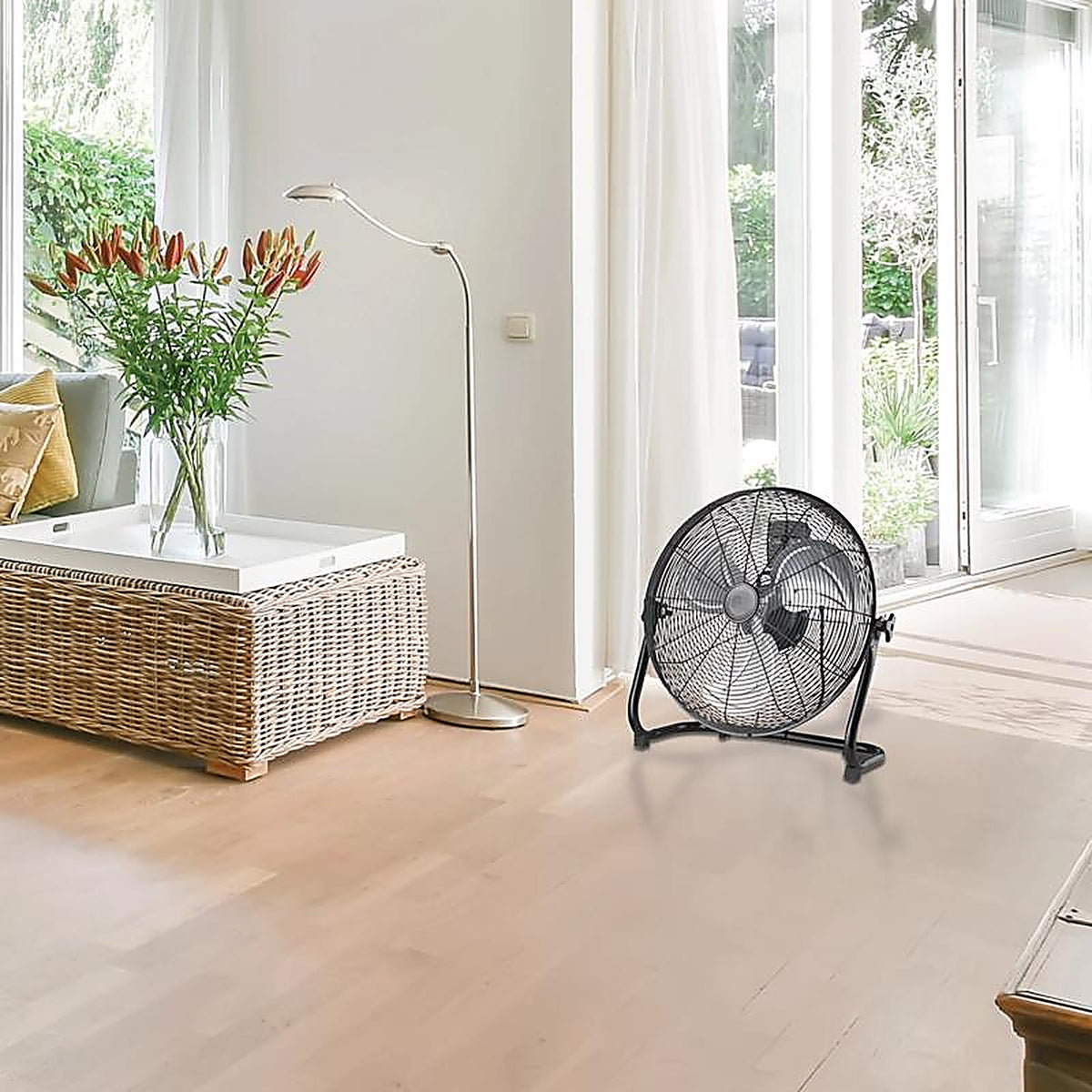 Perfect Aire - 2PAFHV18 - 21.25 In. H X 18 In. D 3 Speed High Velocity Floor Fan