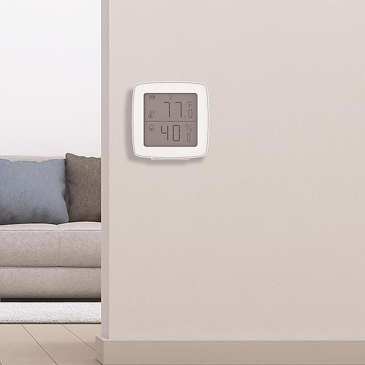 Feit Electric TEMP/WIFI Built In WiFi Heating and Cooling Push Buttons Temperature & Humidity Sensor