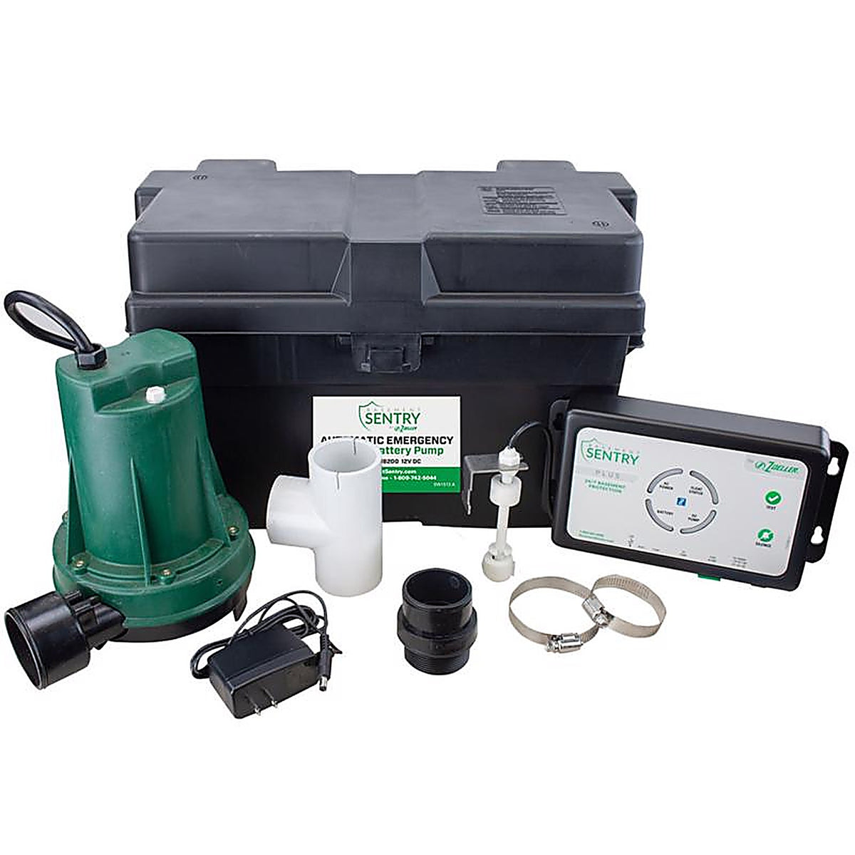 Basement Sentry - STBB200 - 2580 GPH Thermoplastic Vertical Float Switch Battery Submersible Backup Sump Pump