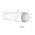 Imperial - MEA-0825-6 - R6.0 25 Ft. L X 8 In. D Silver Poly Duct