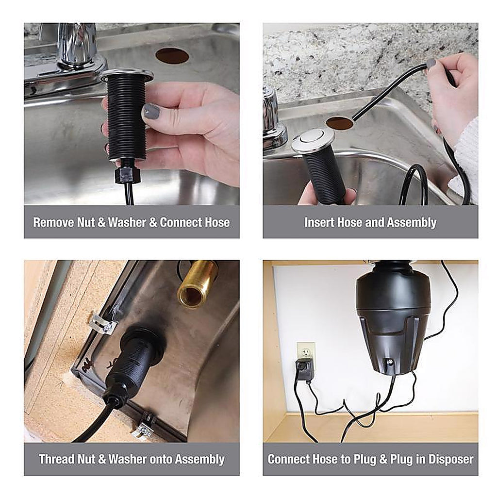 Danco - 9D00012037 - Garbage Disposal Sink Top Switch Matte Black Plastic