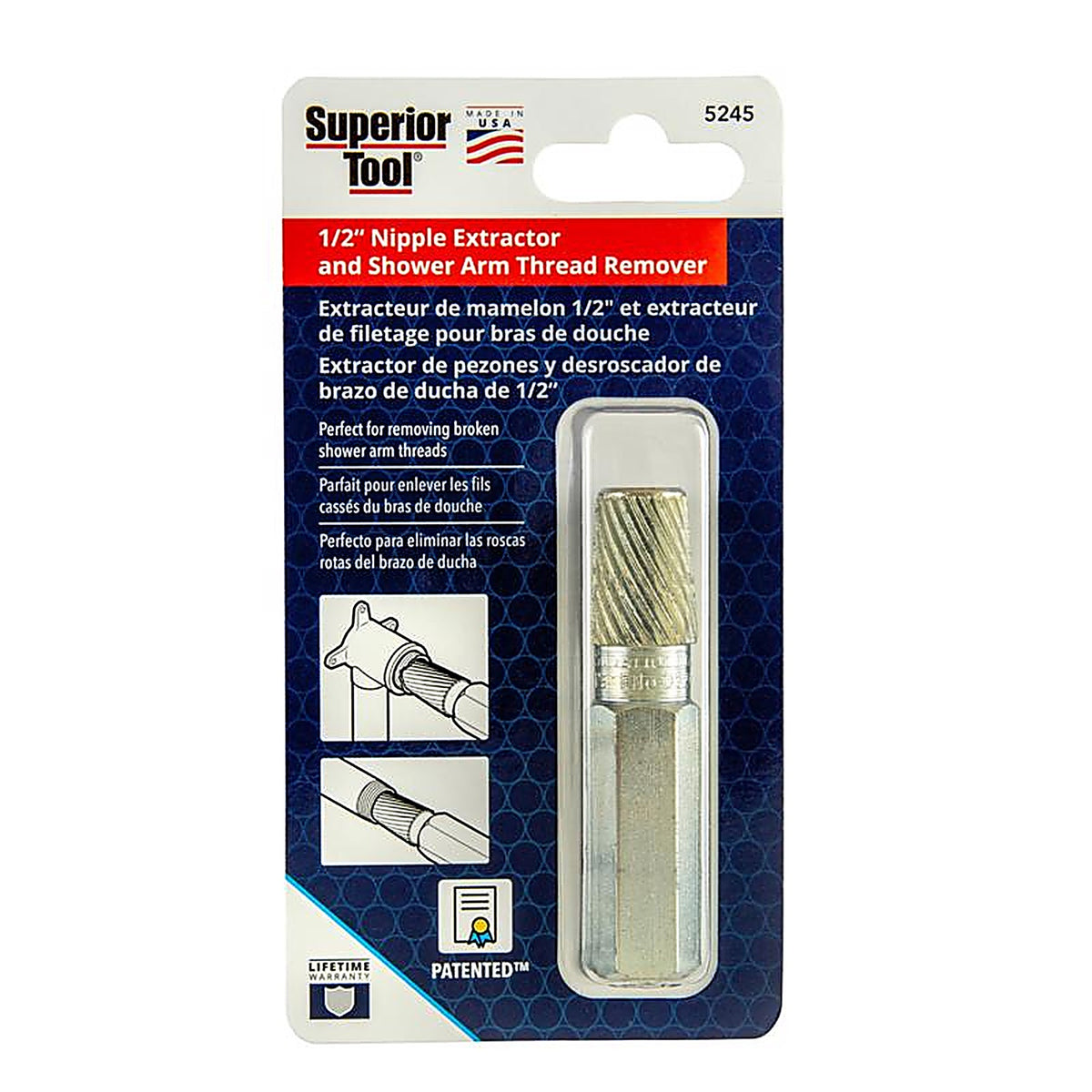 Superior Tool - 5245 - 1/2 In. Nipple Extractor Set 1 Piece