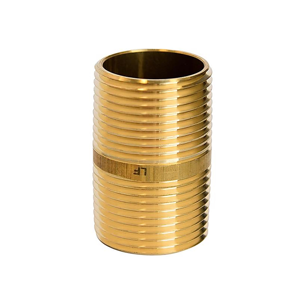 ATC - 6JC126300201056 - 1 In. MPT X 1 In. D MPT Yellow Brass Nipple 2 In. L