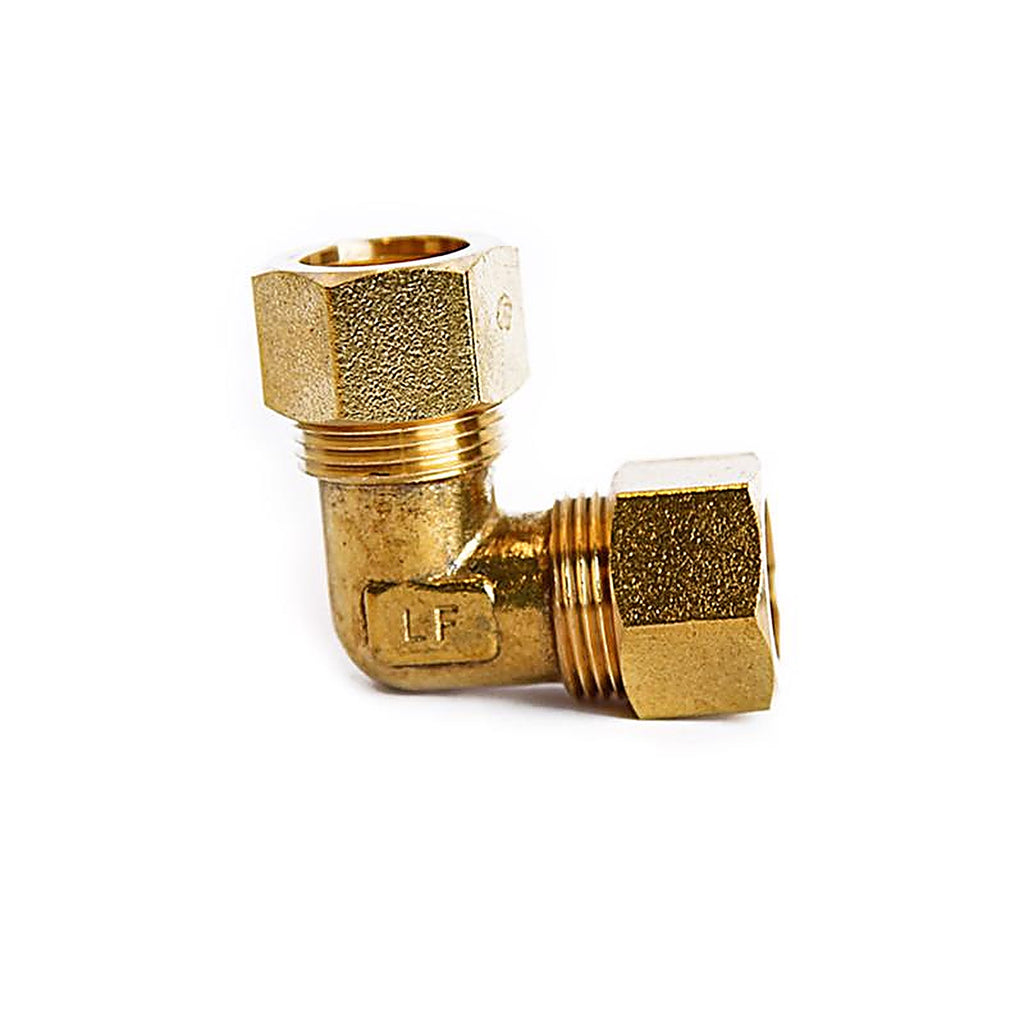 ATC - 6JC121010711018 - 5/8 In. Compression X 5/8 In. D Compression Yellow Brass 90 Degree Elbow