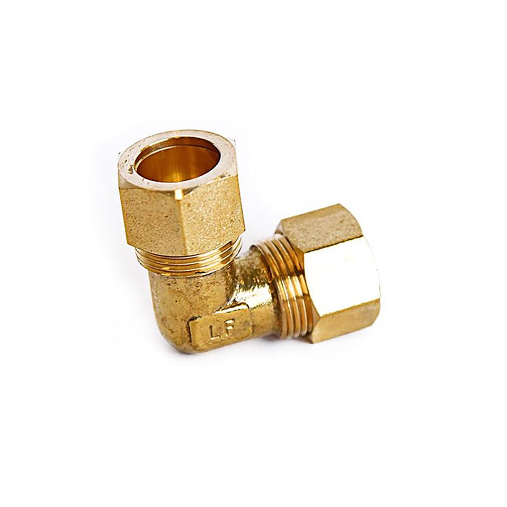 ATC - 6JC121010711018 - 5/8 In. Compression X 5/8 In. D Compression Yellow Brass 90 Degree Elbow
