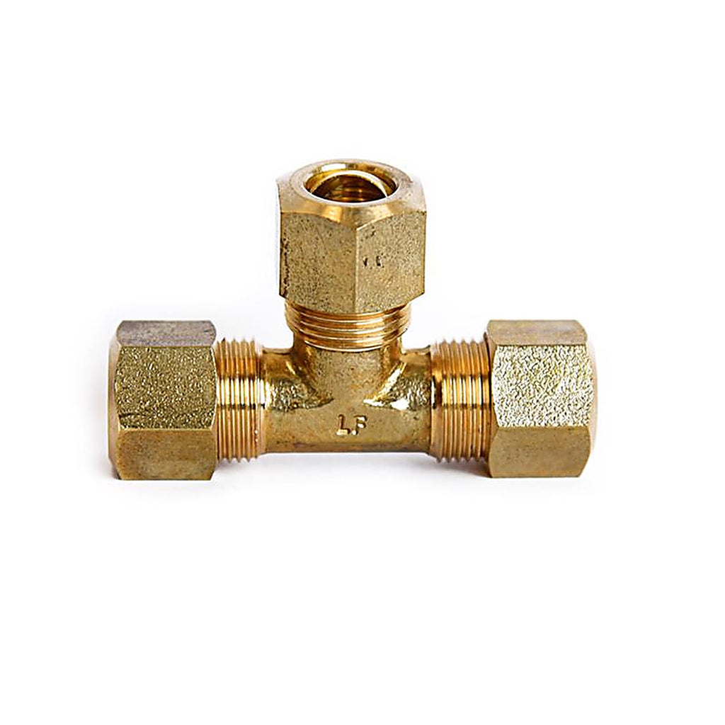 ATC - 6JC126310701018 - 3/8 In. Compression X 3/8 In. D Compression Yellow Brass Tee