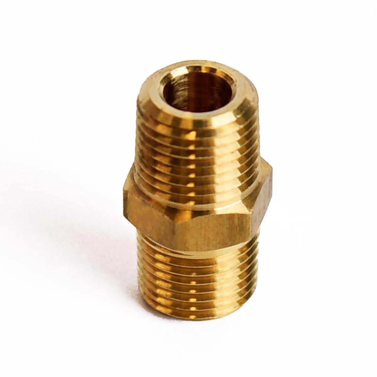 ATC - 6JC101010721011 - 1/8 In. MPT X 1/8 In. D MPT Yellow Brass HEX Nipple