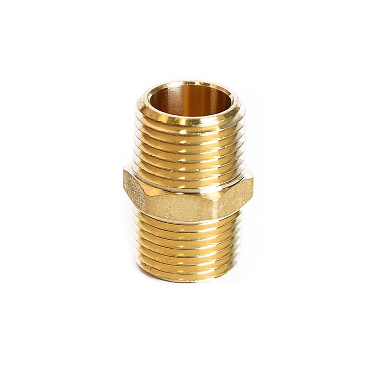 ATC - 6JC101010721019 - 1/2 In. MPT X 1/2 In. D MPT Brass HEX Nipple