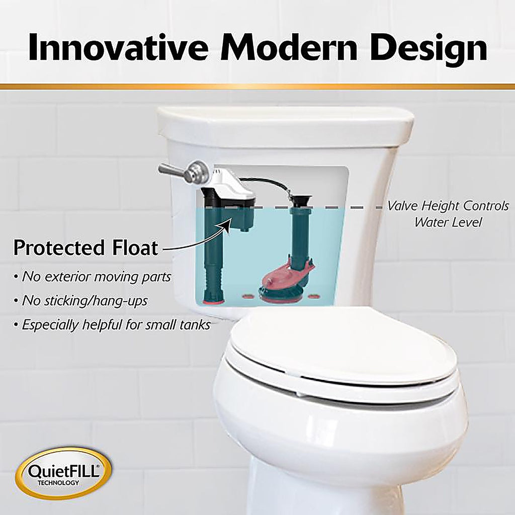 Korky 528 QuietFill Toilet Fill Valve Red For Universal