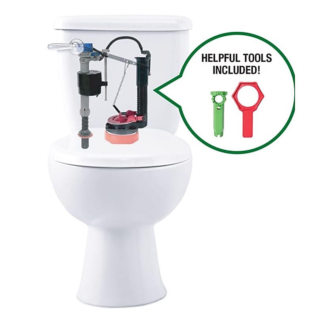 Fluidmaster - K-400H-038-T4 - Everything Toilet Repair Kit Multicolored Metal/Plastic for Universal