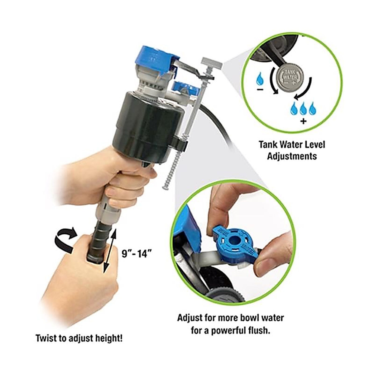 Fluidmaster - K-400H-038-T4 - Everything Toilet Repair Kit Multicolored Metal/Plastic for Universal