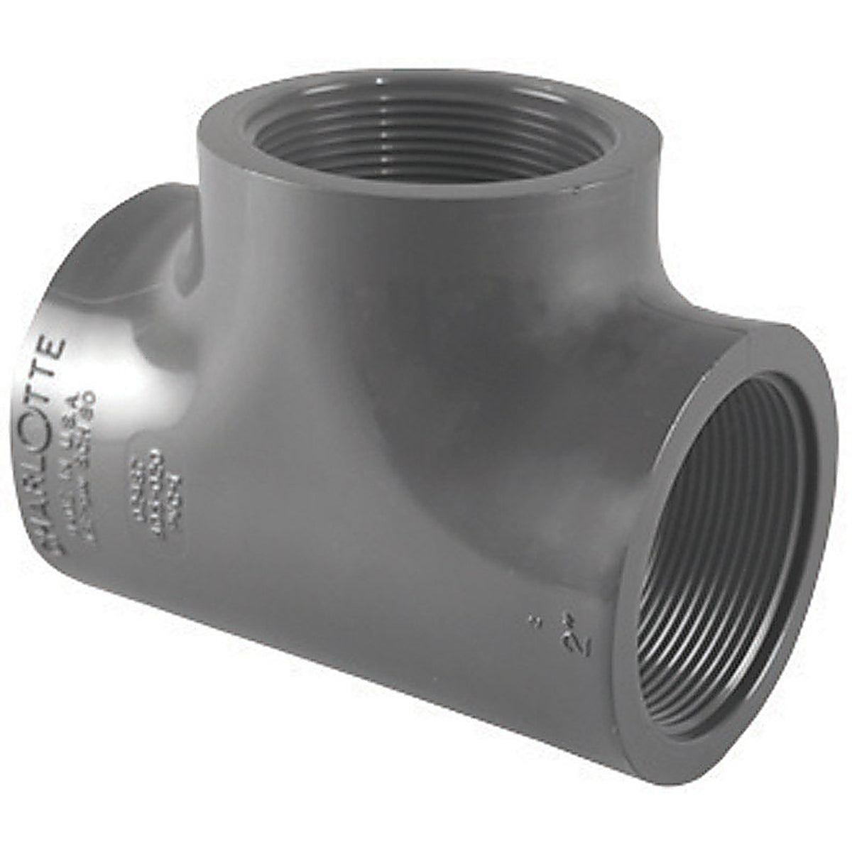 Charlotte Pipe PVC084021600 Schedule 80 1-1/4 in. FPT x 1-1/4 in. Dia. FPT PVC Tee