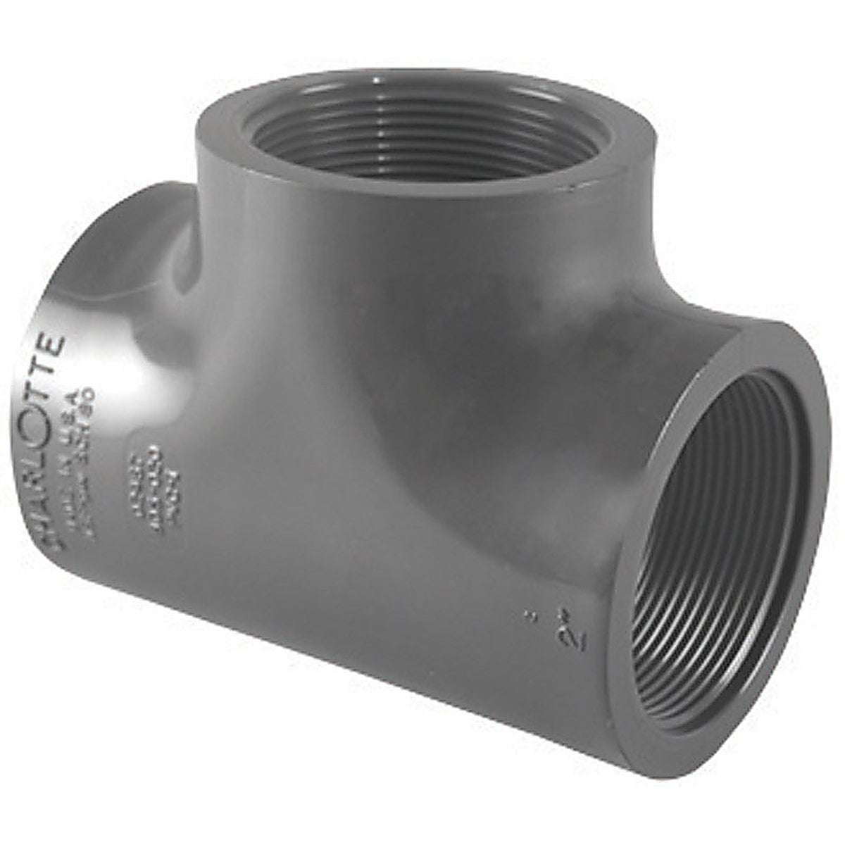 Charlotte Pipe PVC084021800 Schedule 80 1-1/2 in. FPT x 1-1/2 in. Dia. FPT PVC Tee