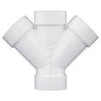 Charlotte Pipe - PVC006111000 - Schedule 40 3 In. Hub X 3 In. D Hub PVC Double Wye 1 Pack
