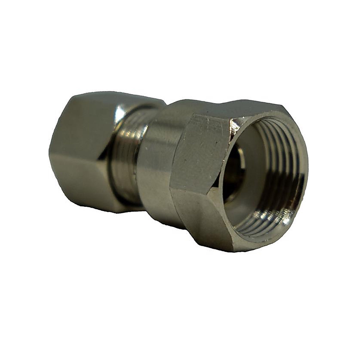 Anderson Metals - 4338455AH - 1/2 In. Female Compression In. X 3/8 In. D Male Compression Brass Adapter