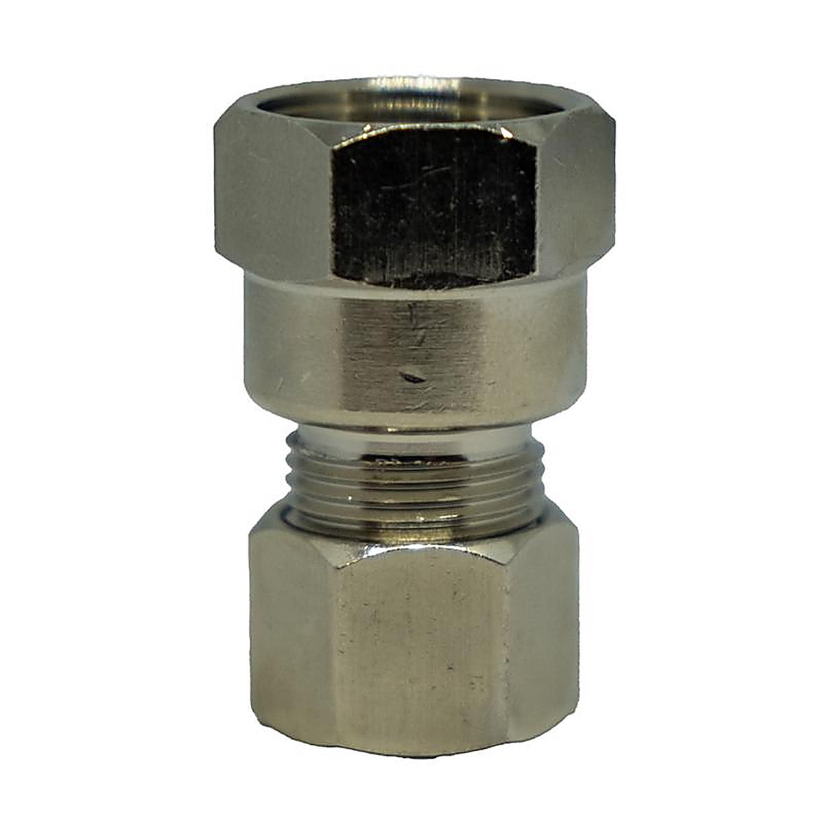 Anderson Metals - 4338455AH - 1/2 In. Female Compression In. X 3/8 In. D Male Compression Brass Adapter