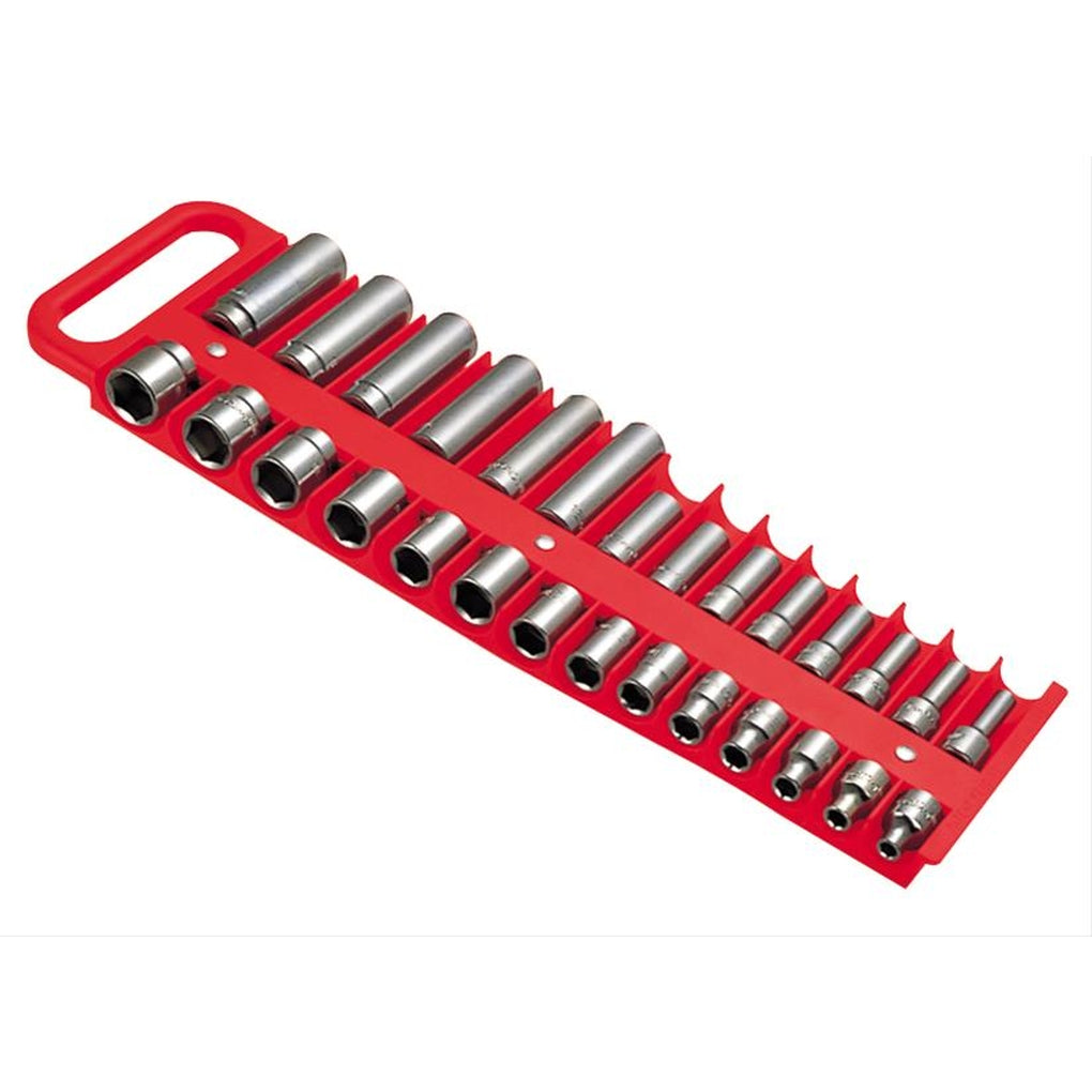 Lisle 40200 Large Magnetic 3/8 Socket Tray Red