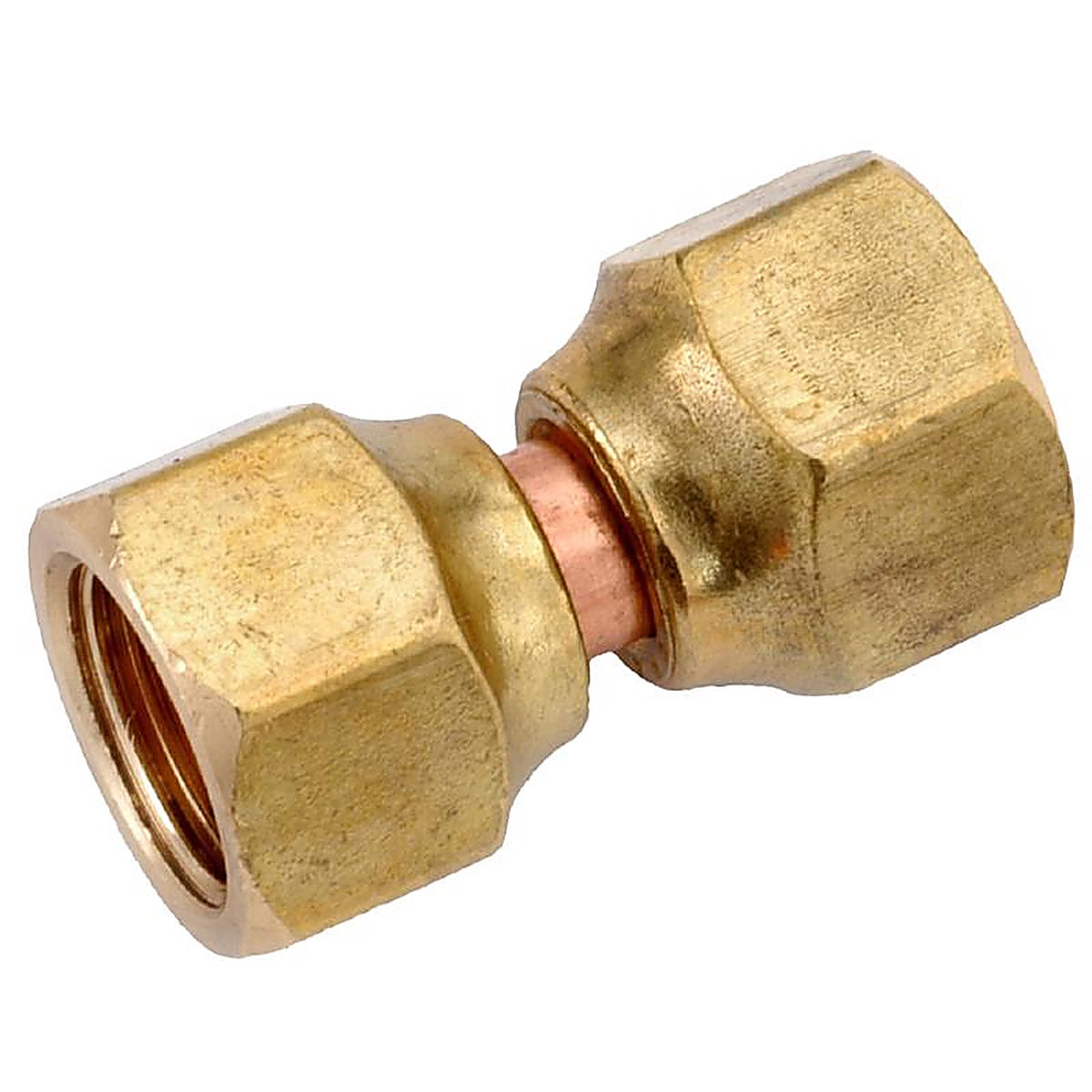 Anderson Metals - 754070-10AH - 5/8 In. Female Flare In. X 5/8 In. D Female Flare Brass Swivel Flare Connector