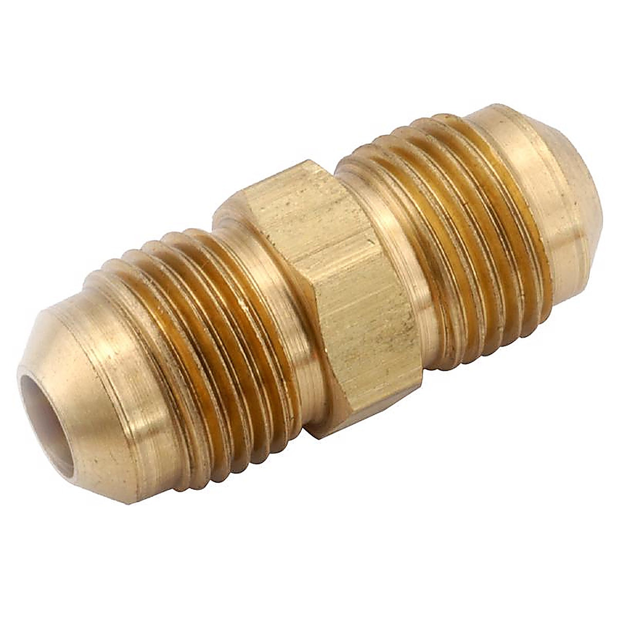Anderson Metals - 754042-04AH - 1/4 In. Male Flare In. X 1/4 In. D Male Flare Brass Union